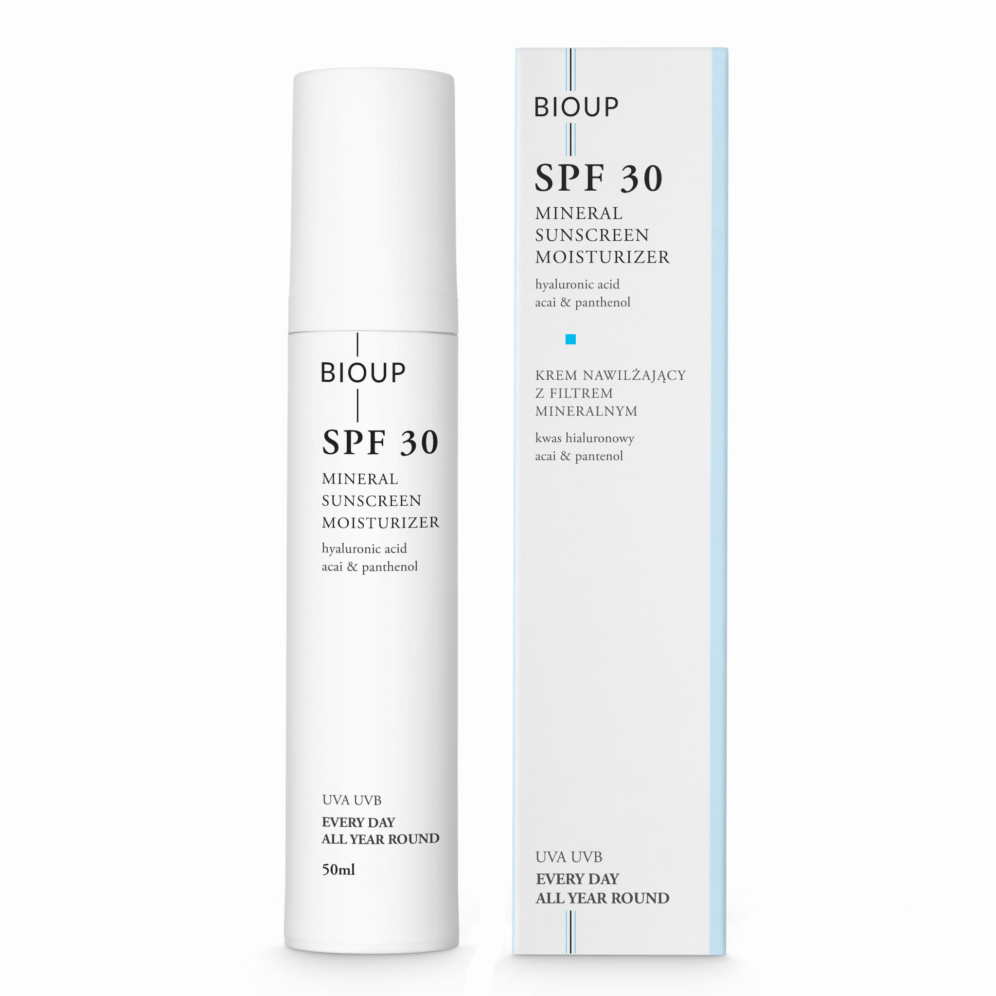 SPF 30 Krem nawilżający z filtrem mineralnym